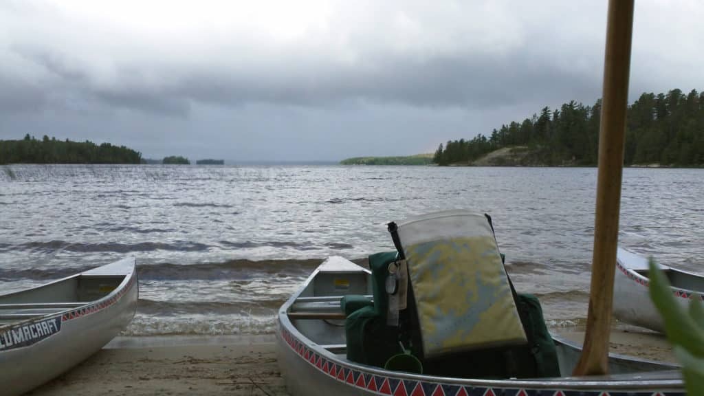 The Storm Approached Before Heading Out. - Boundary Waters Camping