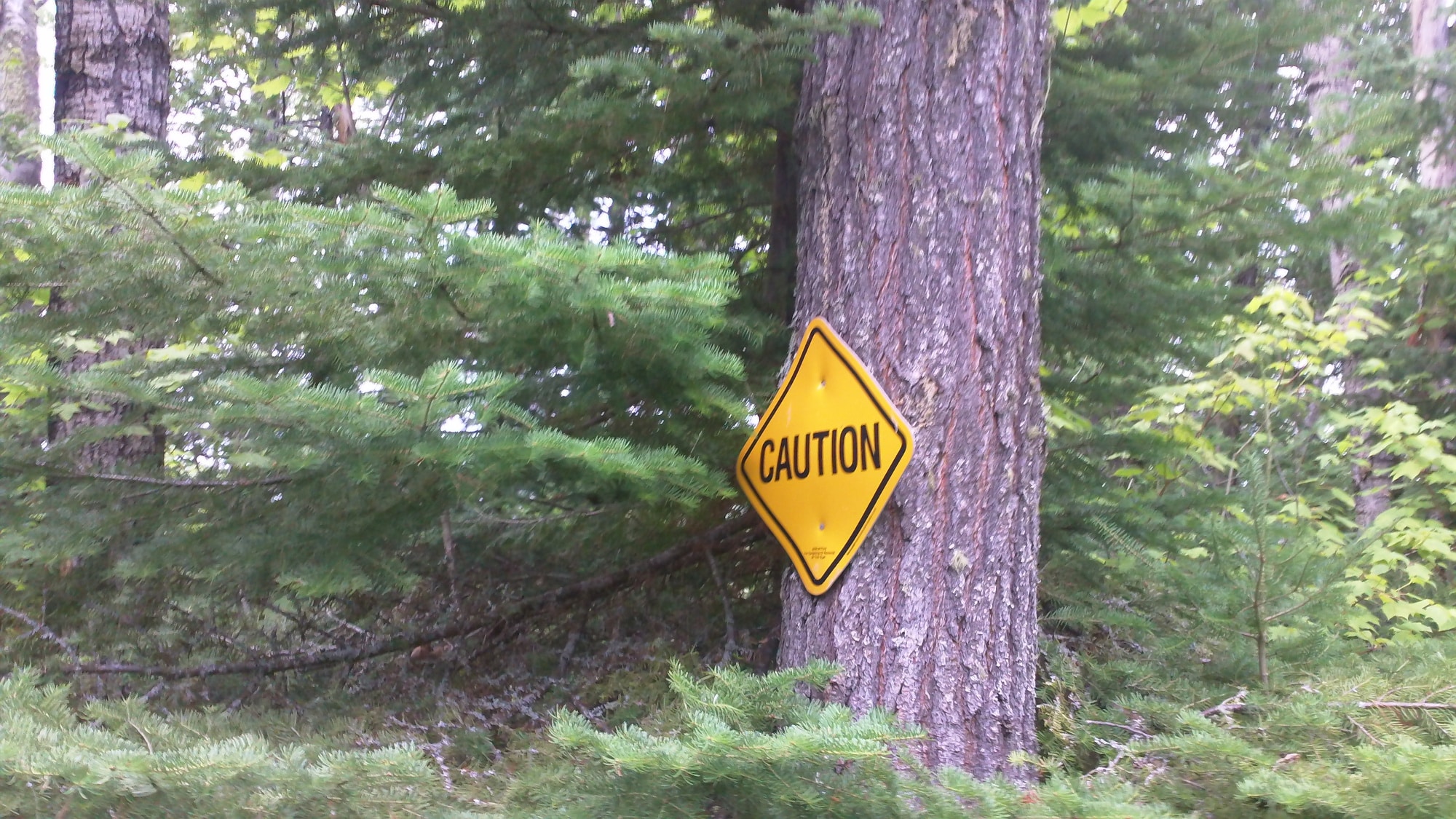 Caution Sign Grand Portage
