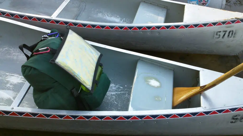 Pack In Canoe With Map And Paddle - Selecting A Canoe Paddle
