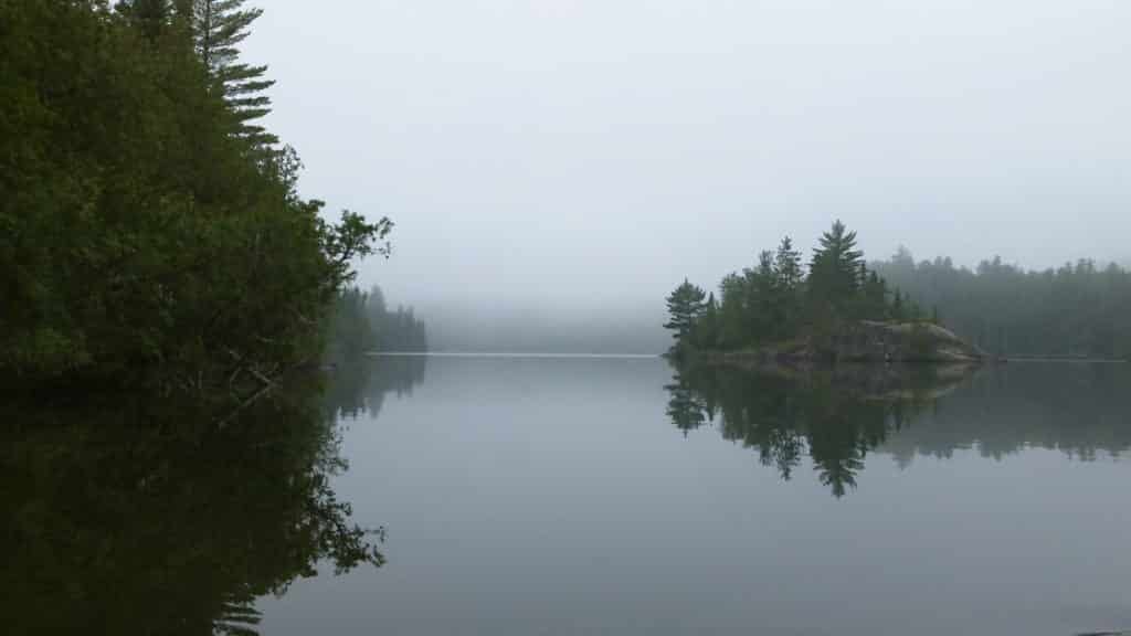 Fog Early On Ottertrek Lake Bwca