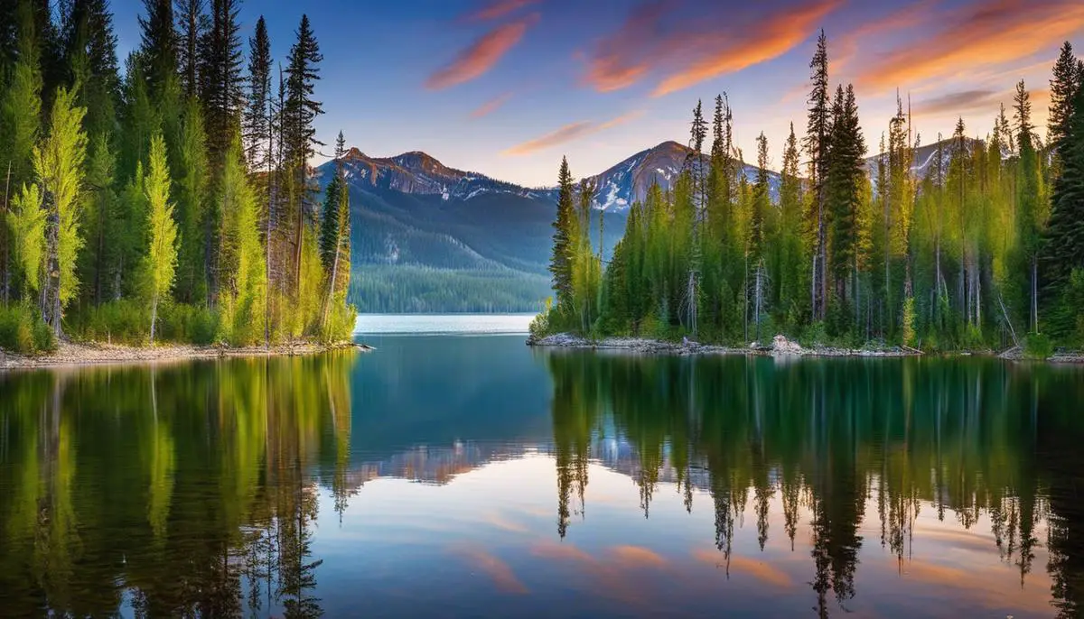 A Serene Image Of Flathead National Forest, Showcasing The Stunning Landscape And Diversity Of Nature.