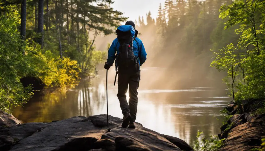 Hiking Along A River